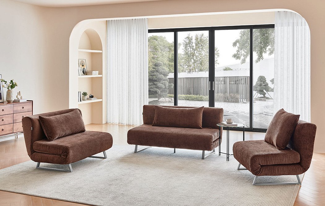 Диван-кровать Rosy 3-х местный, коричневый - фото 2