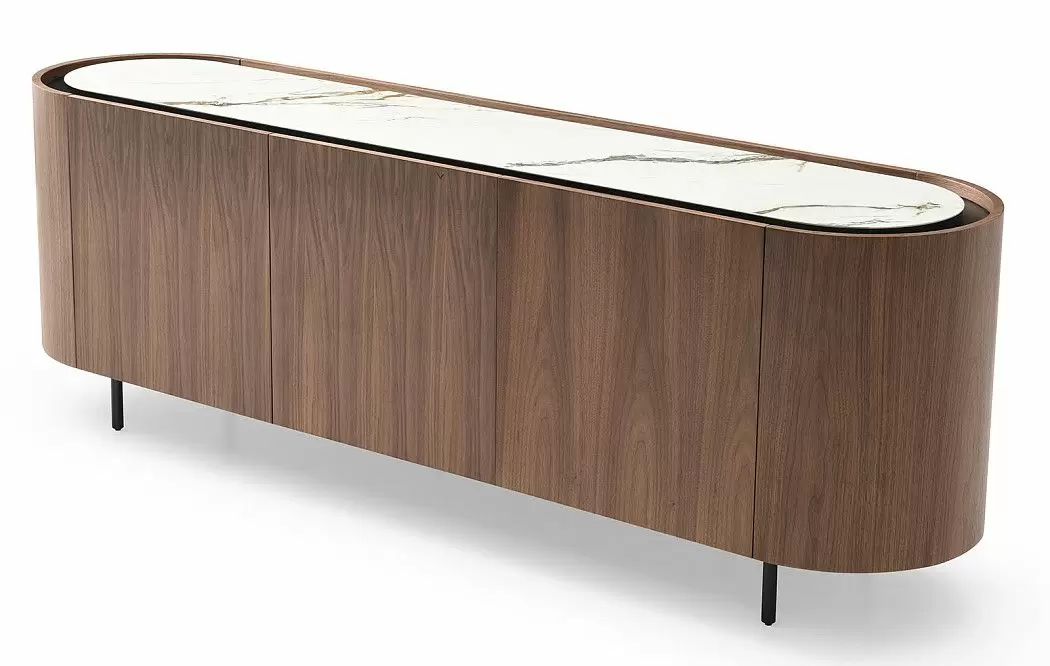 Буфет Angelica, белая керамика/орех - фото 3