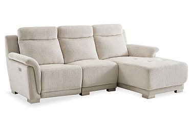 Диван-реклайнер Jonathan угловой (правый), бежевый