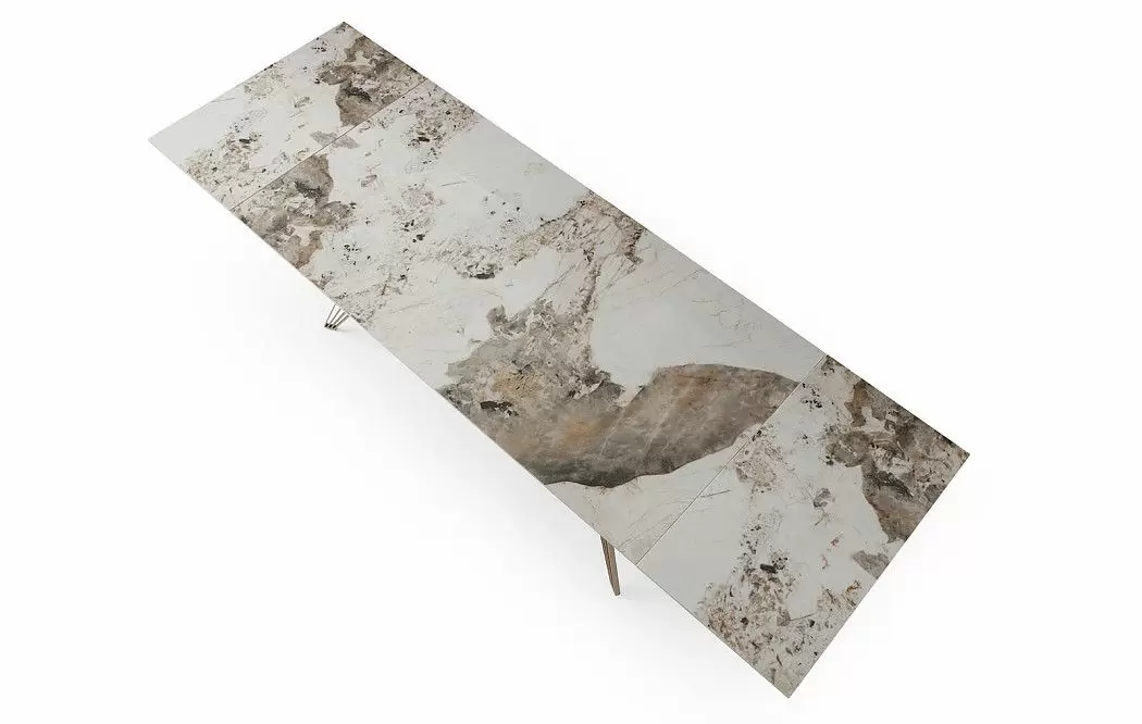 Стол раскладной Parma 160-240, светлая керамика/шампань - фото 10