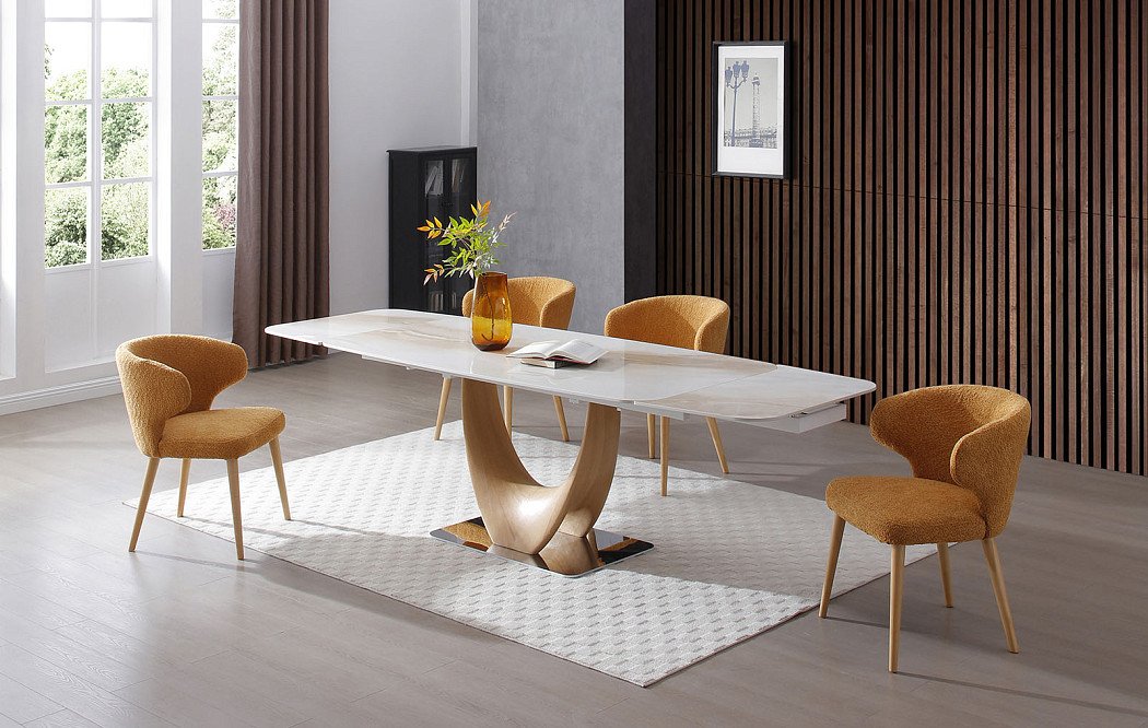 Стол раскладной Rimini Ceramic 180-270, бежевая керамика/ясень - фото 4