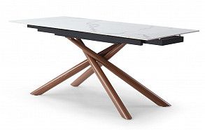 Стол раскладной Ravenna 140-180, белая керамика/орех Стол раскладной Ravenna 140-180, белая керамика/орех