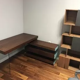 Стеллаж Palo Walnut, орех/серая полка