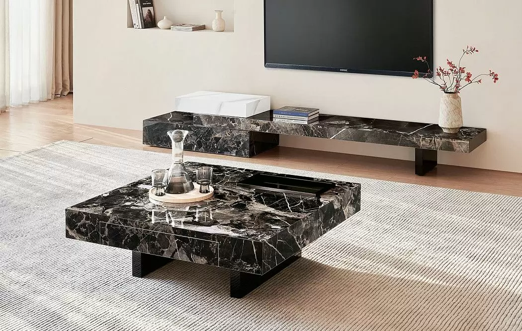 Стол журнальный Gabrielle (100), черный камень - фото 2