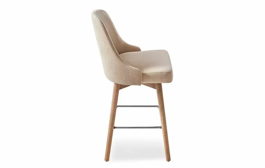 Стул полубарный Jimmy, бежевый/беленое дерево - фото 6