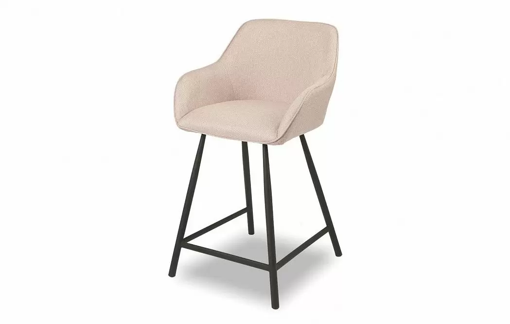 Стул полубарный Edwin, пудровый/черный - фото 5