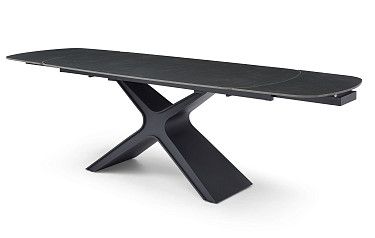 Стол раскладной Charlotta 160-240, черная керамика