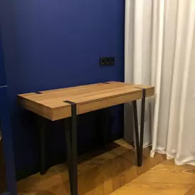 Стол письменный Project, орех/черный