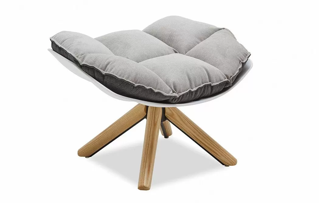 Кресло и оттоманка в стиле Husk, серый - фото 9