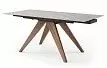 Стол раскладной Valencia 120-180, серая керамика/орех