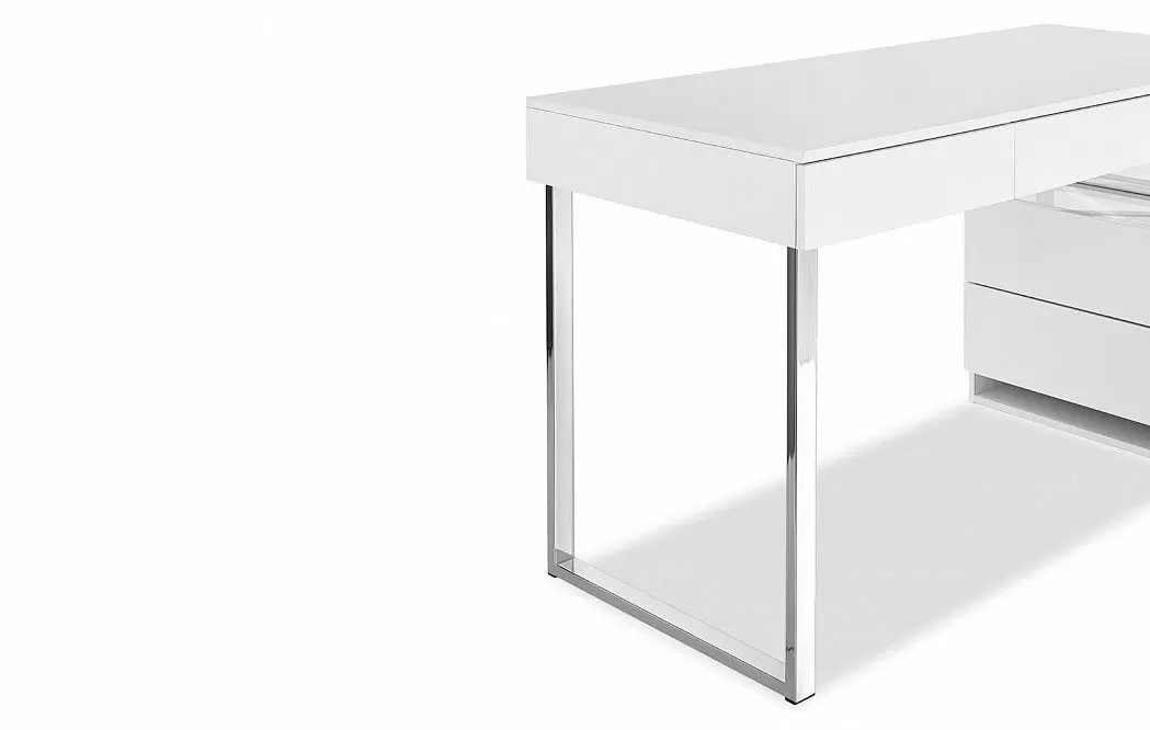 Стол письменный Dresden, белый/хром - фото 10