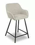 Стул полубарный Edwin, светло-серый/черный