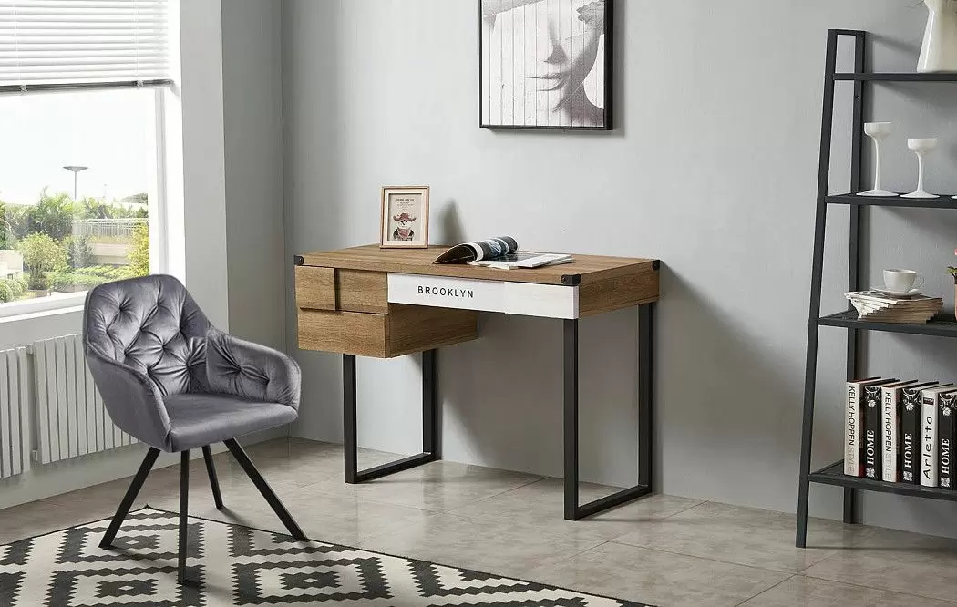 Стол письменный Brooklyn, орех/черный - фото 13