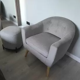 Диван Florence 2-х местный, темно-серый/цветные пуговицы