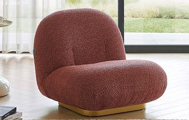 Кресло Cloud, марсала/золото