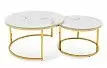 Набор из 2-х столов журнальных Nocturne, белая керамика/золото