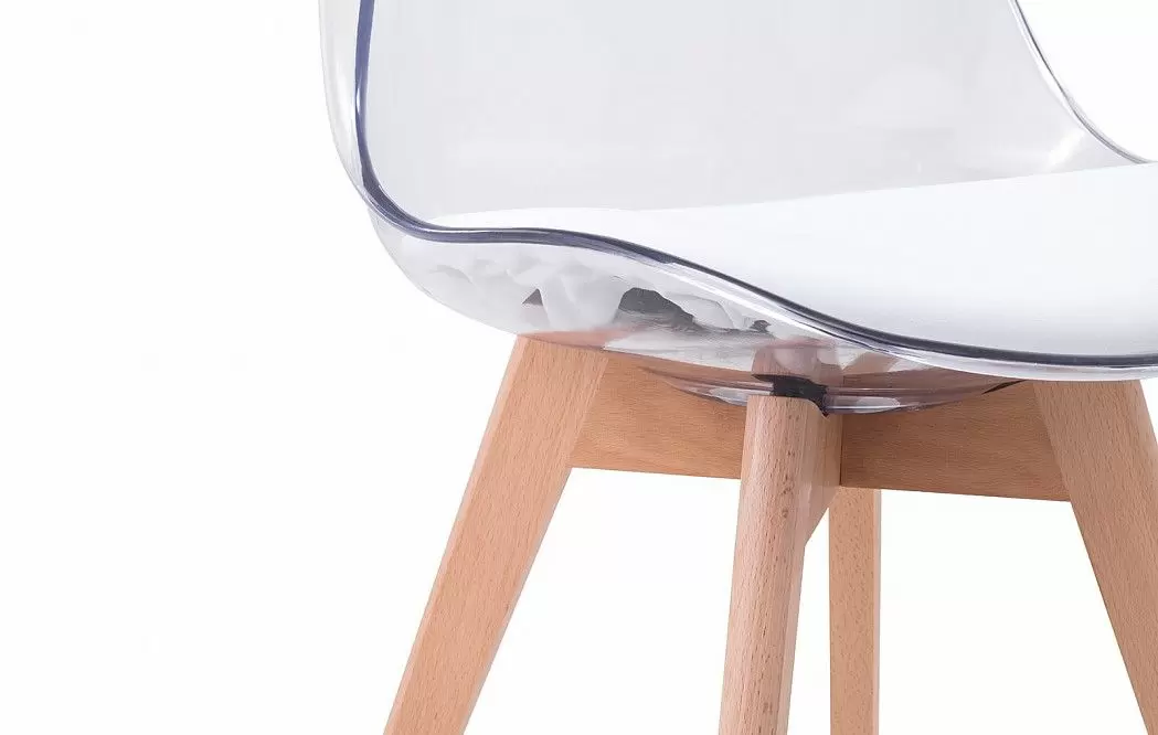Стул Ulric, прозрачный/белый - фото 3