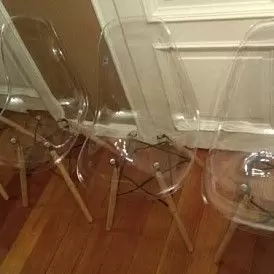Стул Glossy (в стиле Eames), фиолетовый прозрачный