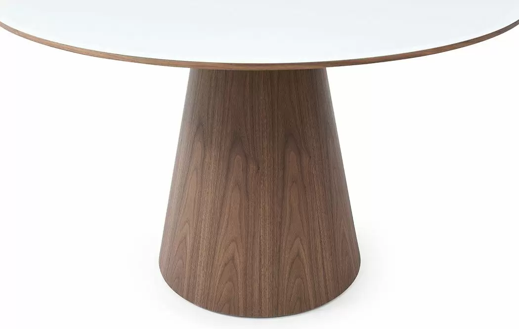 Стол Vanessa 120, белое стекло/орех - фото 5