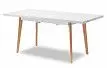 Стол раскладной Pamela 130-170, белый матовый/бук