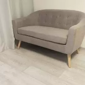 Диван Florence 2-х местный, темно-серый/цветные пуговицы