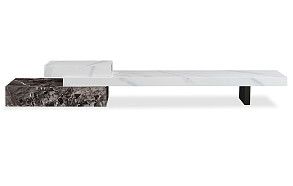 ТВ Тумба Gabrielle (Композиция №3), белый камень/черный камень ТВ Тумба Gabrielle (Композиция №3), белый камень/черный камень