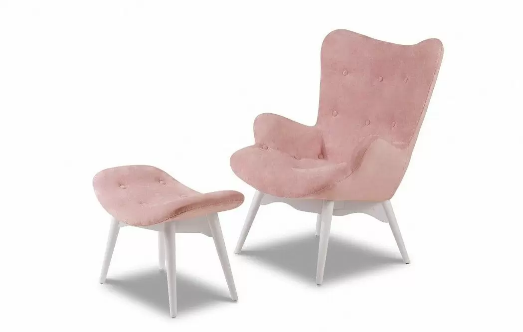 Оттоманка Contour, розовый/белый - фото 5