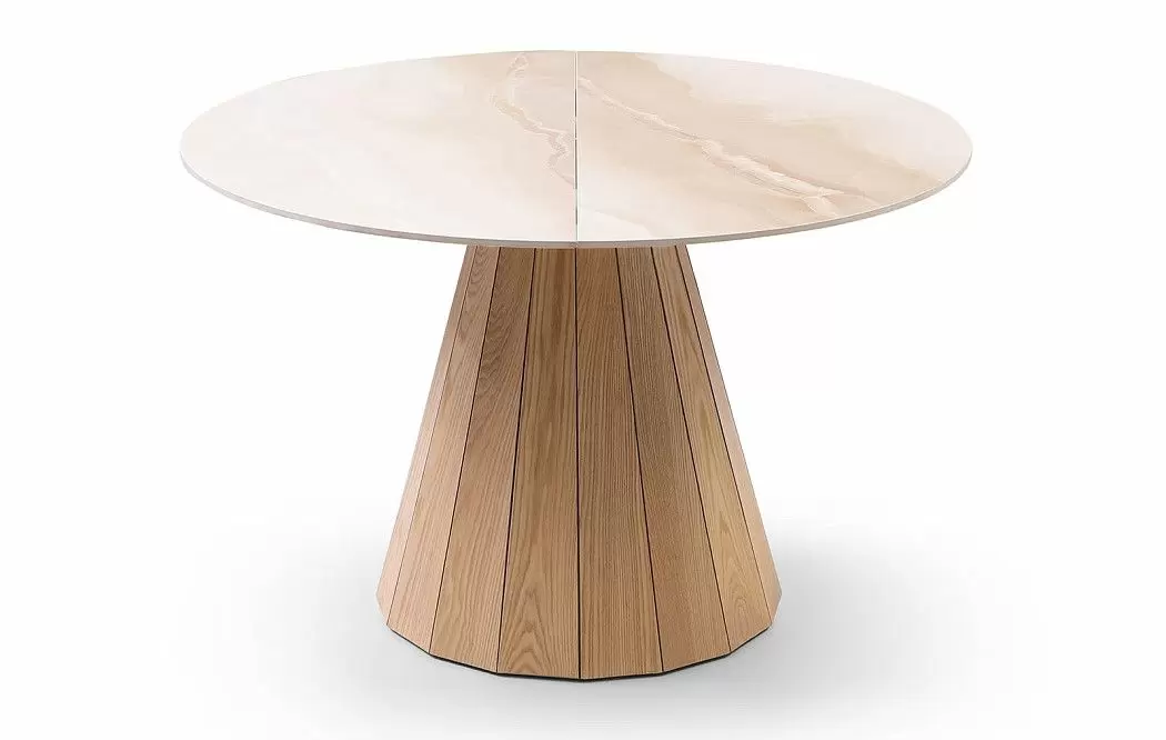 Стол раскладной Eterna 120-160, бежевая керамика/ясень - фото 10