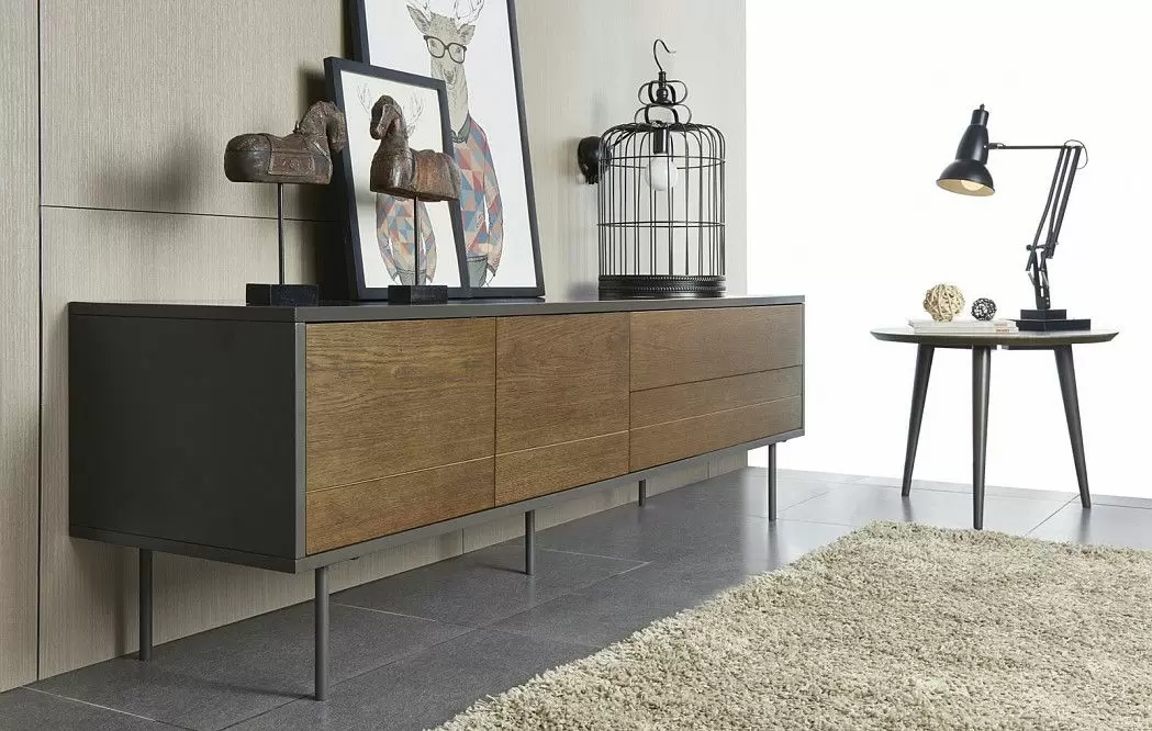 Стол журнальный Mon, дуб/темно-серый - фото 3