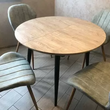 Стол раскладной Leticia 100-130, дуб/черный