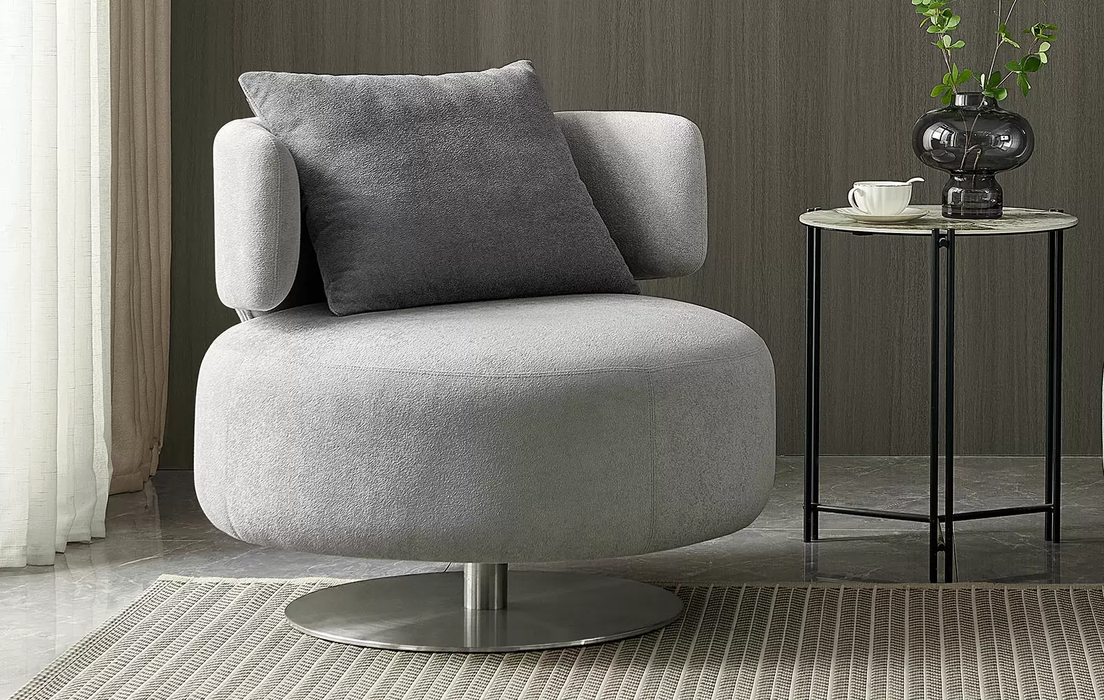 Кресло Sandra, серый/темно-серый