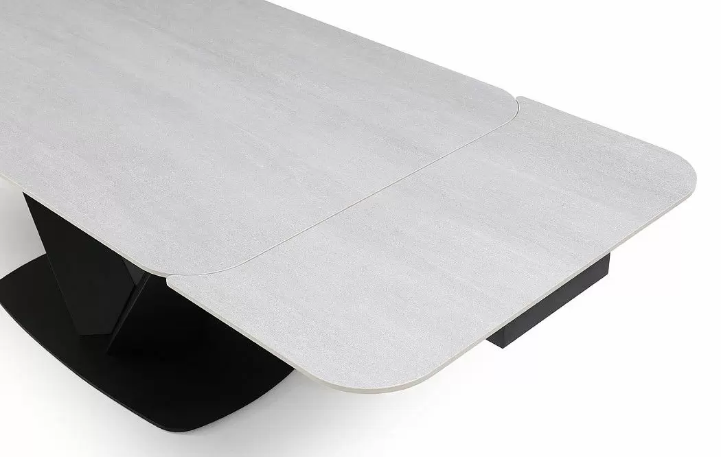 Стол раскладной Virginia 180-260, серая керамика/черный - фото 10