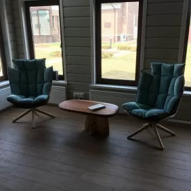 Кресло в стиле Husk, бирюзовый