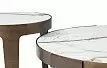 Стол журнальный Corfu (100), белая керамика/бронза