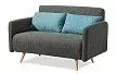 Диван-кровать Cardiff, серый/бирюзовый меланж