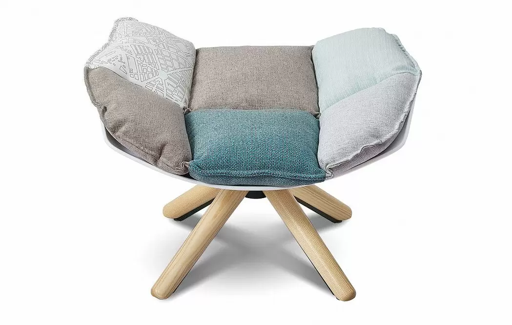 Кресло и оттоманка в стиле Husk, светлый пэчворк - фото 11