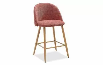 Стул полубарный Matt, темно-розовый/дерево