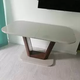 Стол раскладной Ester 160-200, бежевый/коричневый