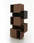Стеллаж Palo Walnut, орех/серая полка