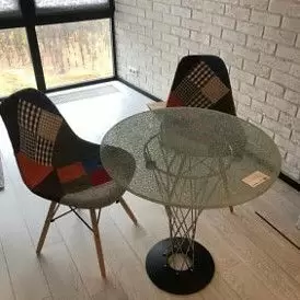 Стол Cyclone Ice (70), стекло/черный