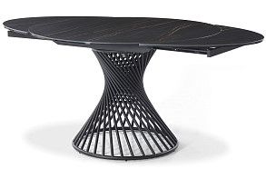 Стол раскладной Tornado 120-180, темная керамика/черный Стол раскладной Tornado 120-180, темная керамика/черный