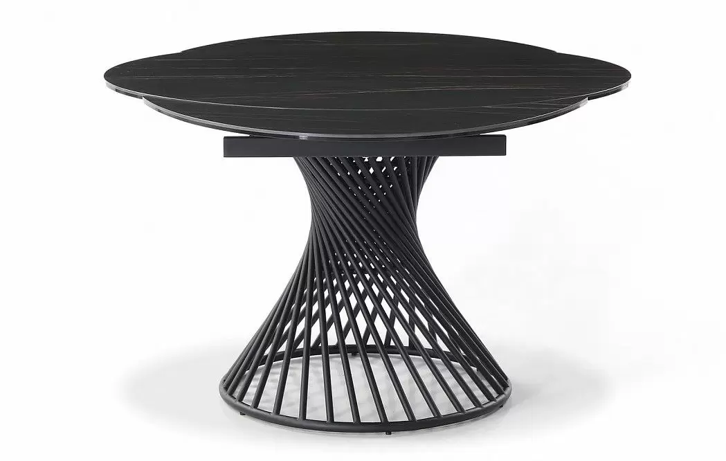 Стол раскладной Tornado 120-180, темная керамика/черный - фото 13