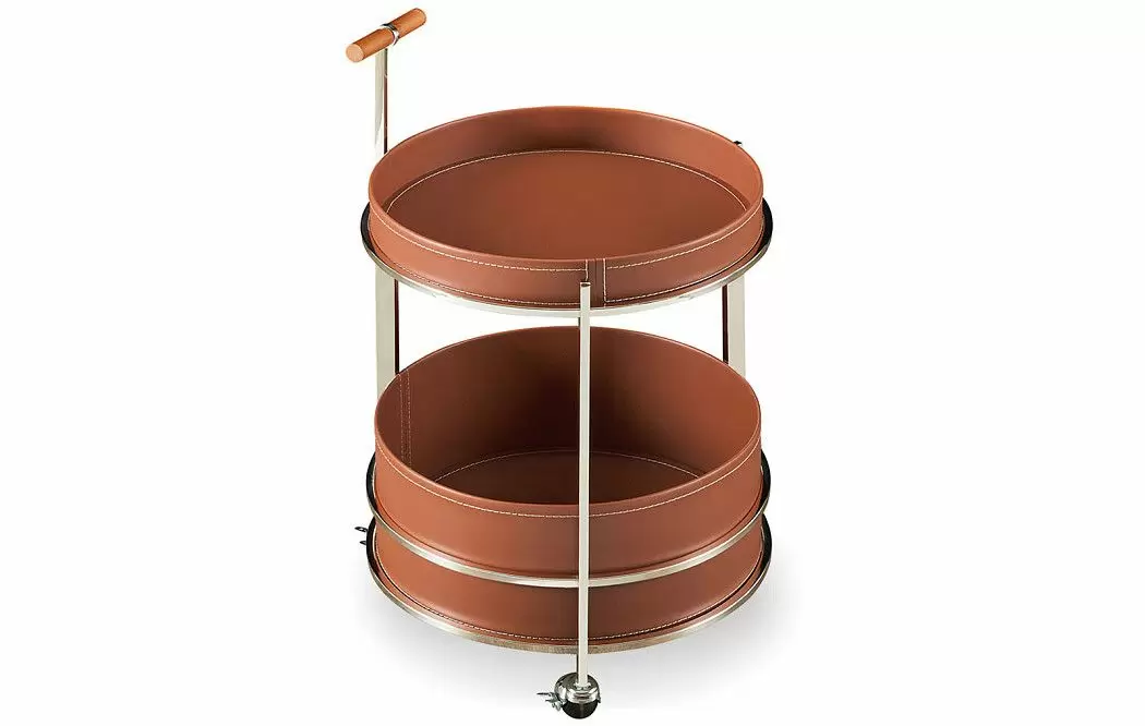 Столик сервировочный Eric (40), коричневый/сталь