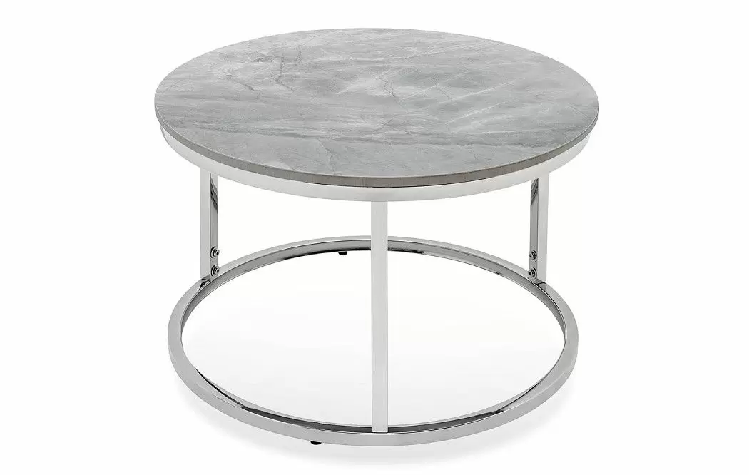 Набор из 2-х столов журнальных Nocturne, серая керамика/серебро - фото 9