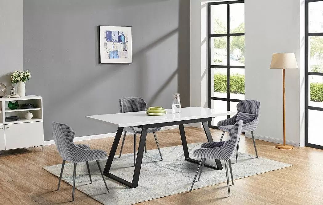 Стол раскладной Dakota 140-180, белый/черный - фото 15