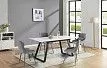 Стол раскладной Dakota 140-180, белый/черный