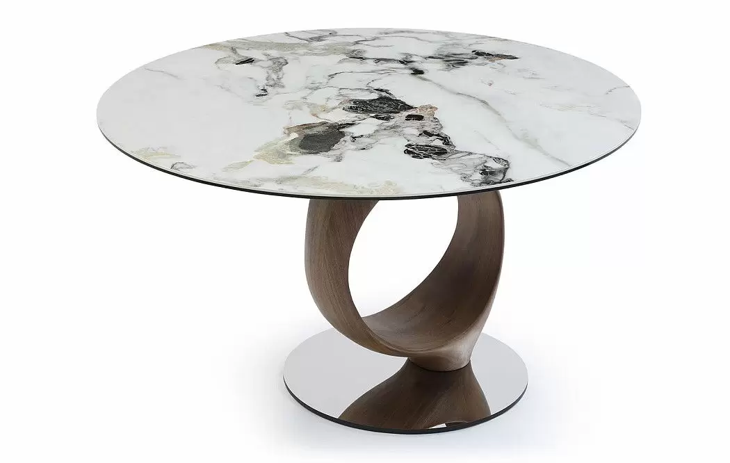 Стол Oasis 130, белая керамика/орех - фото 7