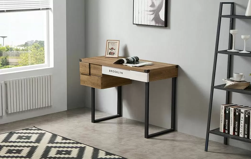 Стол письменный Brooklyn, орех/черный - фото 2