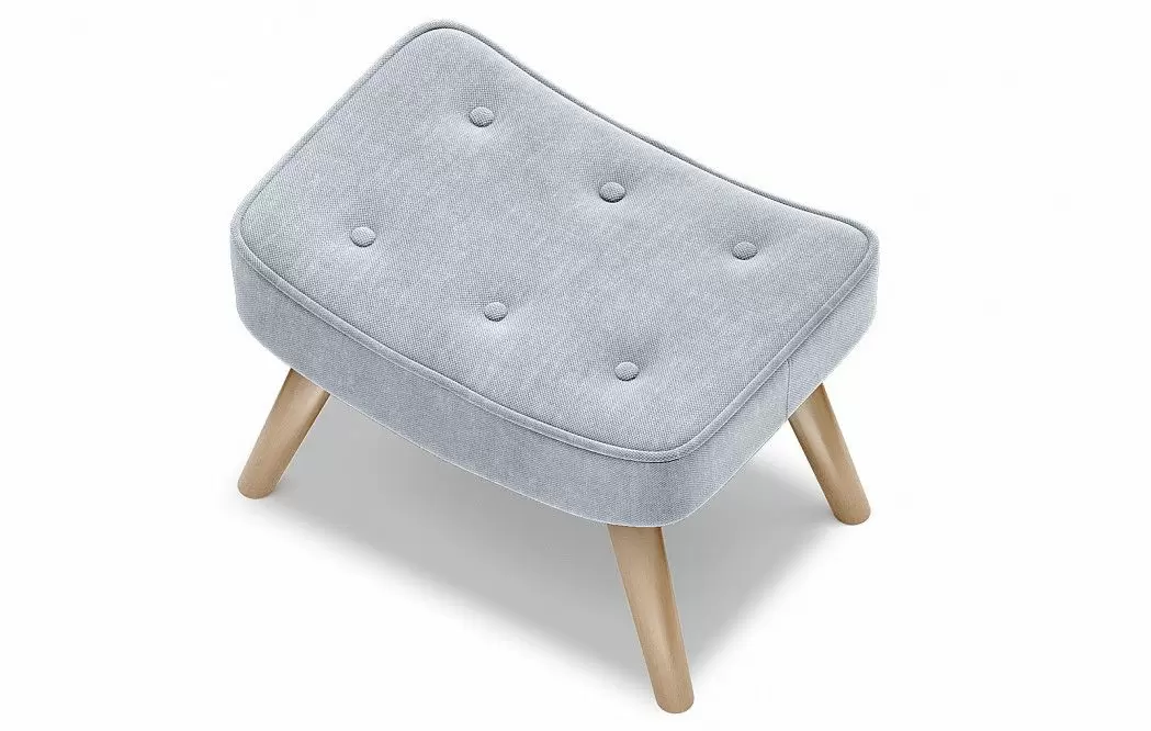 Кресло и оттоманка Hygge, голубой/натуральный - фото 17