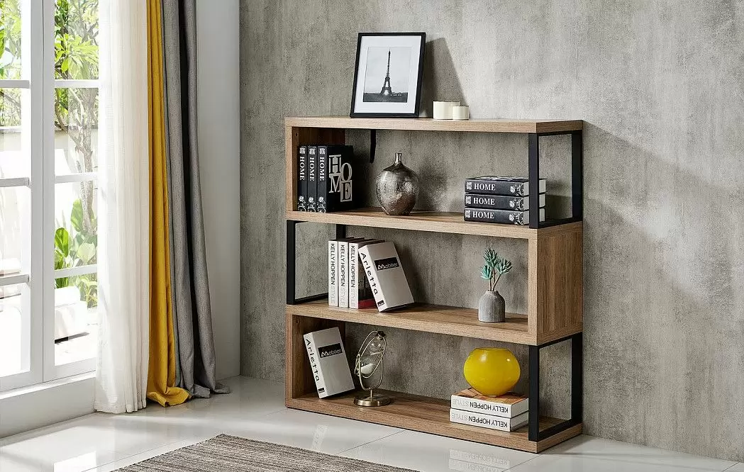 Стеллаж Lyon, орех/черный - фото 2